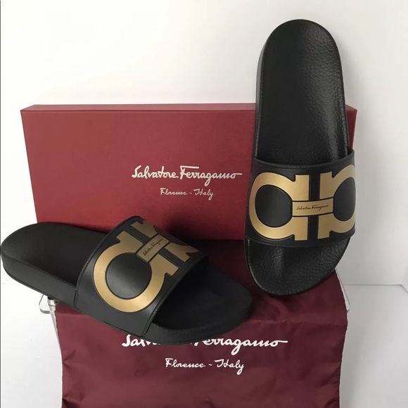 salvatore ferragamo slides mens